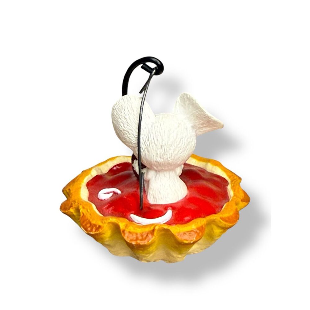 Vintage 1989 Hallmark Keepsake Cherry Jubilee Mouse in Pie Christmas Ornament - Picture 5 of 7